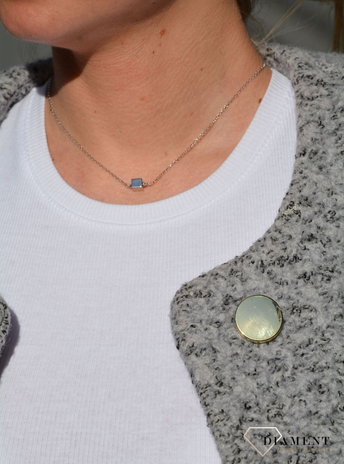 Naszyjnik srebrny kostka Dall'Acqua C RM 20357 054.jpg